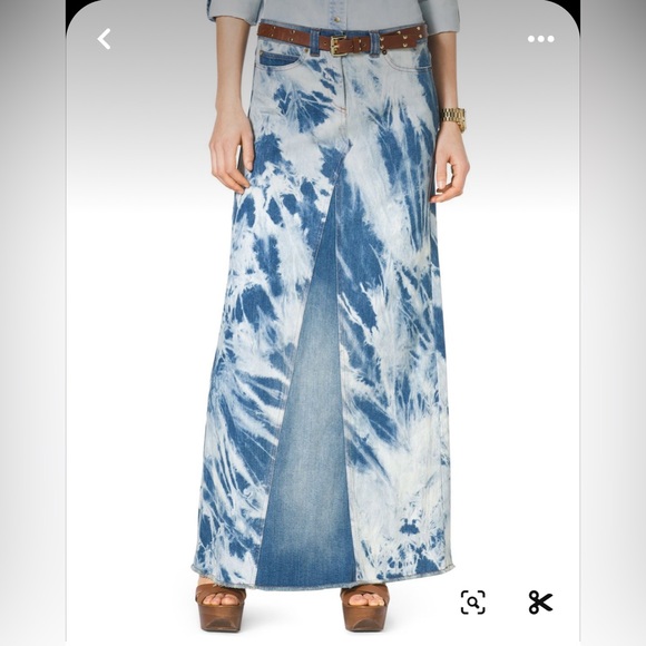 HOST PICK🎉🎊Michael Kors maxi denim skirt Tye dye - Picture 5 of 12